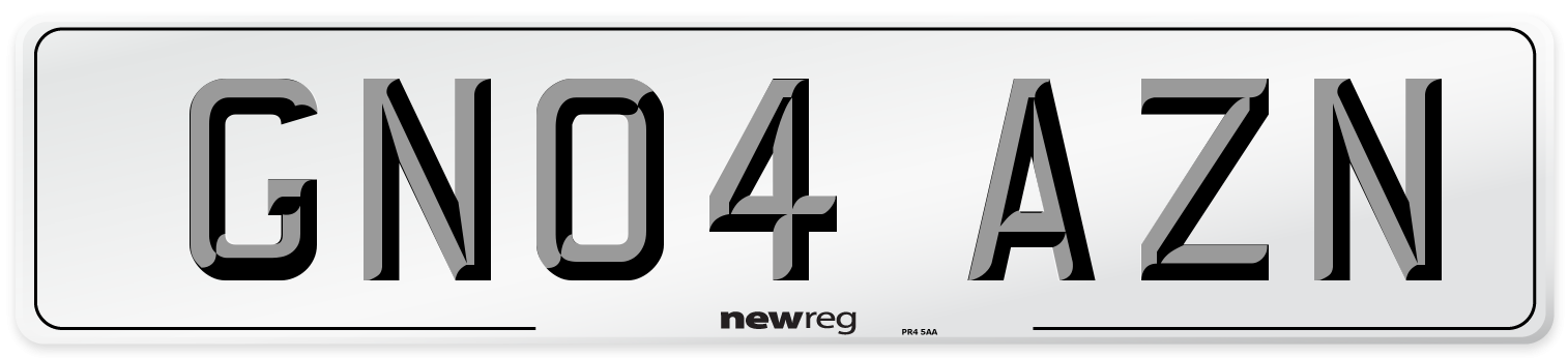 GN04 AZN Number Plate from New Reg